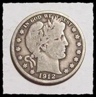 1912-S BARBER HALF DOLLAR NICE Original  Sharp VG+  #19D13