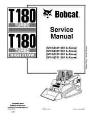 Bobcat T180 Turbo High Flow Loader Workshop Manual Service Shop Repair 6902502