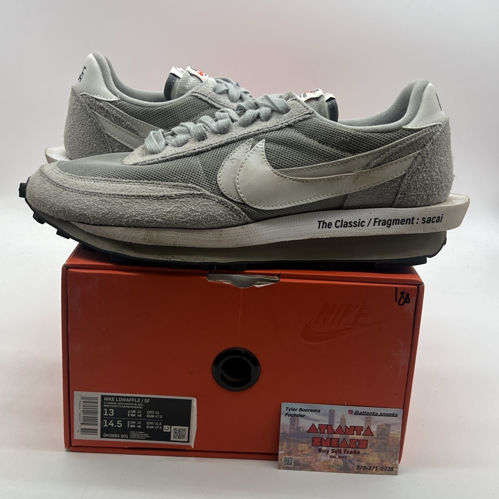 SACAI X NIKE Taglia 13 Nike LDV Waffle x Fragment Design x Sacai Grigio (DH2684 001)