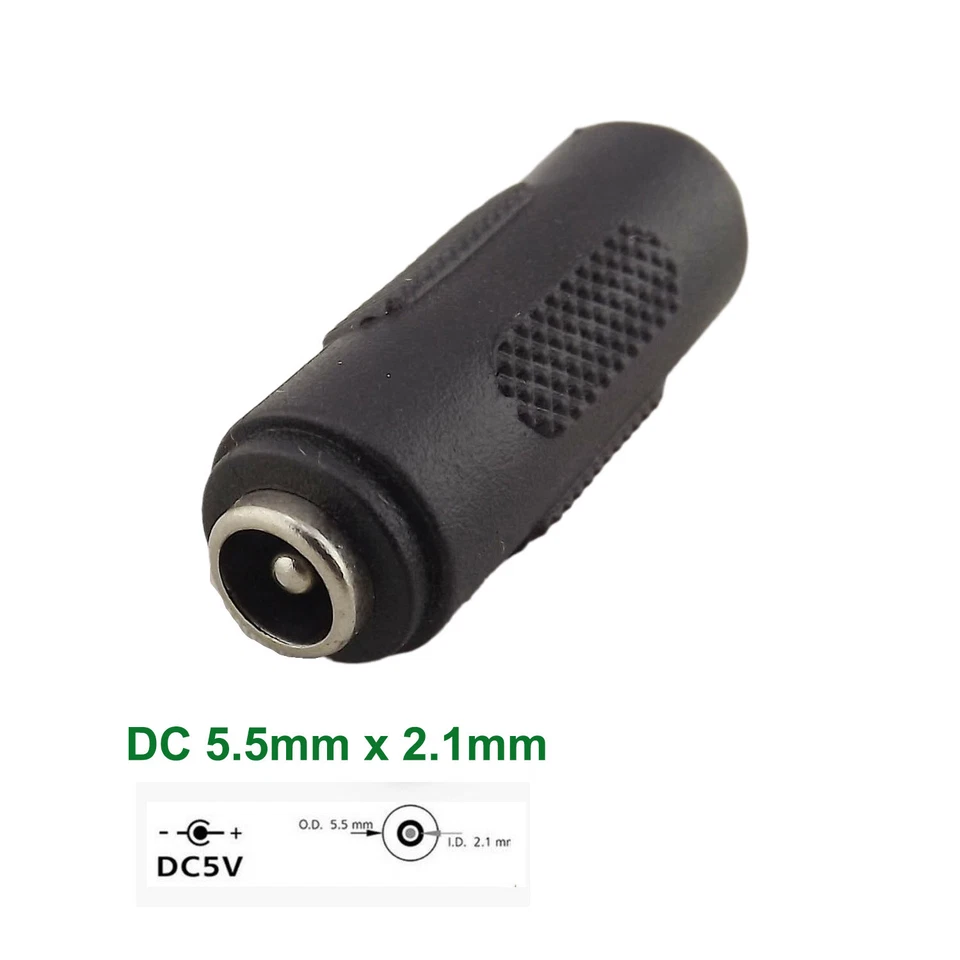 5.5mm x 2.1mm Female to 5.5mmx 2.1mm Female Jack CCTV DC Power Adapter Connector - Image 3 of 4