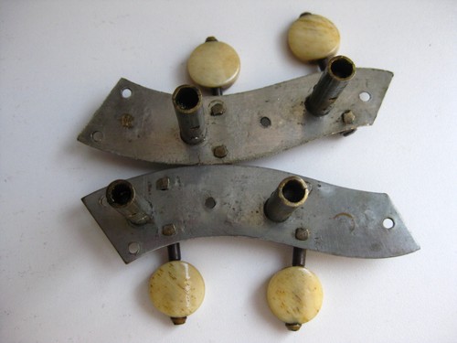 Antique 19th Century Fiddle Violin Geared Tuners Set for Project Upgrade - Picture 5 of 11