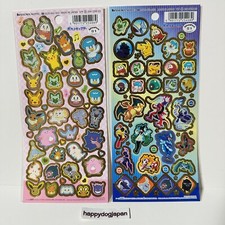 DAISO Pok mon Stickers 2Type New Golden Shiny Charizard Pikachu Eevee JAPAN