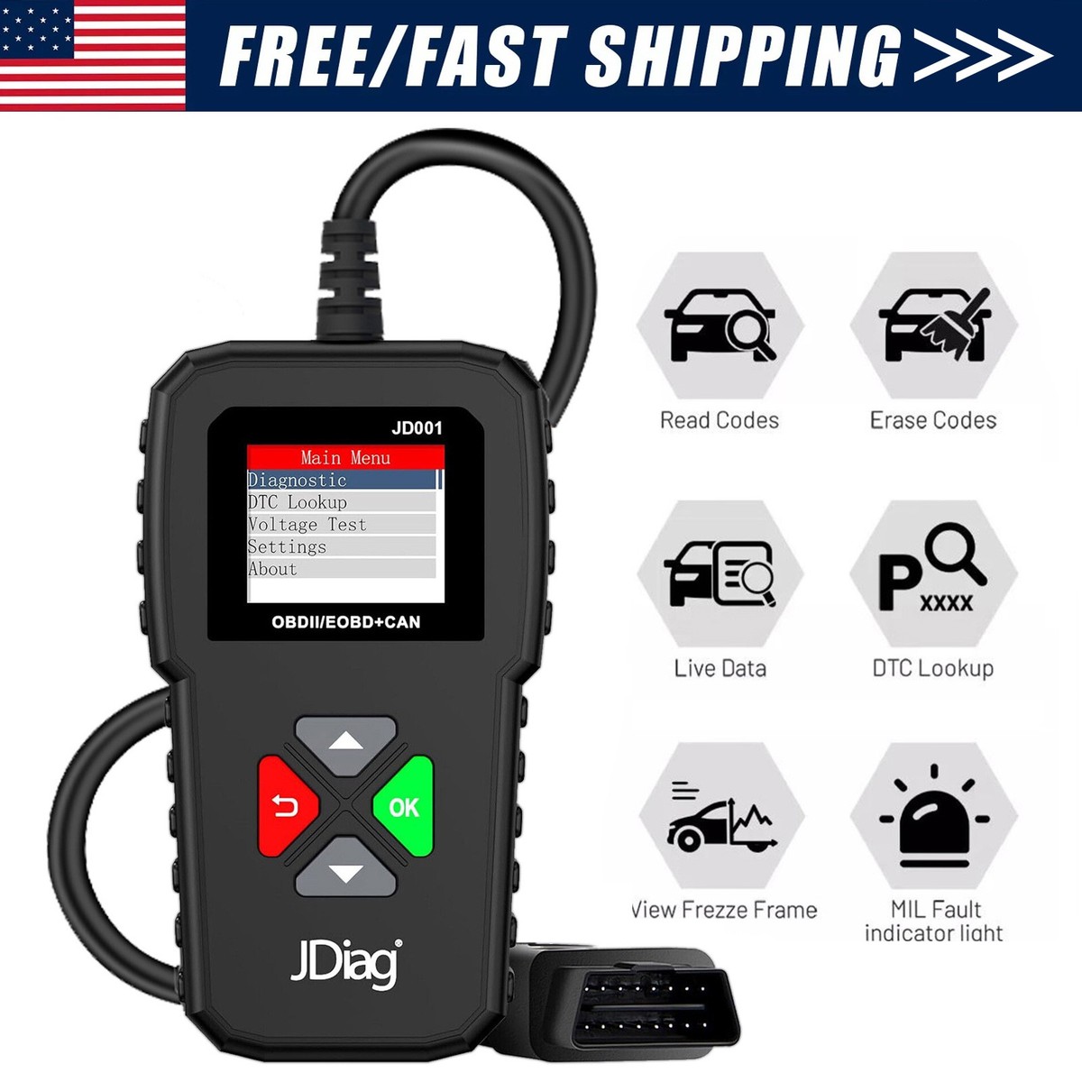 2008-2021 Toyota Tacoma Diagnostic Scanner Tool Code Reader OBD2