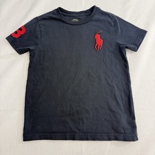 Polo Ralph Lauren Navy Blue tshirt Pony Embroidery on Chest Kids Size 7