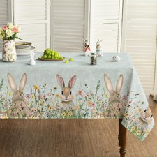 Easter Tablecloth 60   120 Inch Rectangular 60" x 120" Rectangular Green