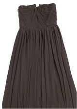 Gray H&M Long Ball Gown Dress Size 2 Wedding Guest Bridesmaid Strapless Sexy