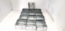 STEEL CITY 521711234E OUTLET BOX, STEEL, 4" SQUARE, 2-1/8" DEEP (LOT OF 13) NNB