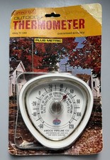 Vintage NOS AMOCO Working Outdoor Thermometer Made In USA