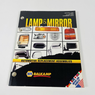 #ad NAPA Balkamp Lamp and Mirror Automotive Replacement Assemblies Catalog $29.99