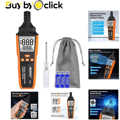 Mestek Thermo-Hygrometer mit LCD   Echte Alleskönner für Indoor und Outdoor