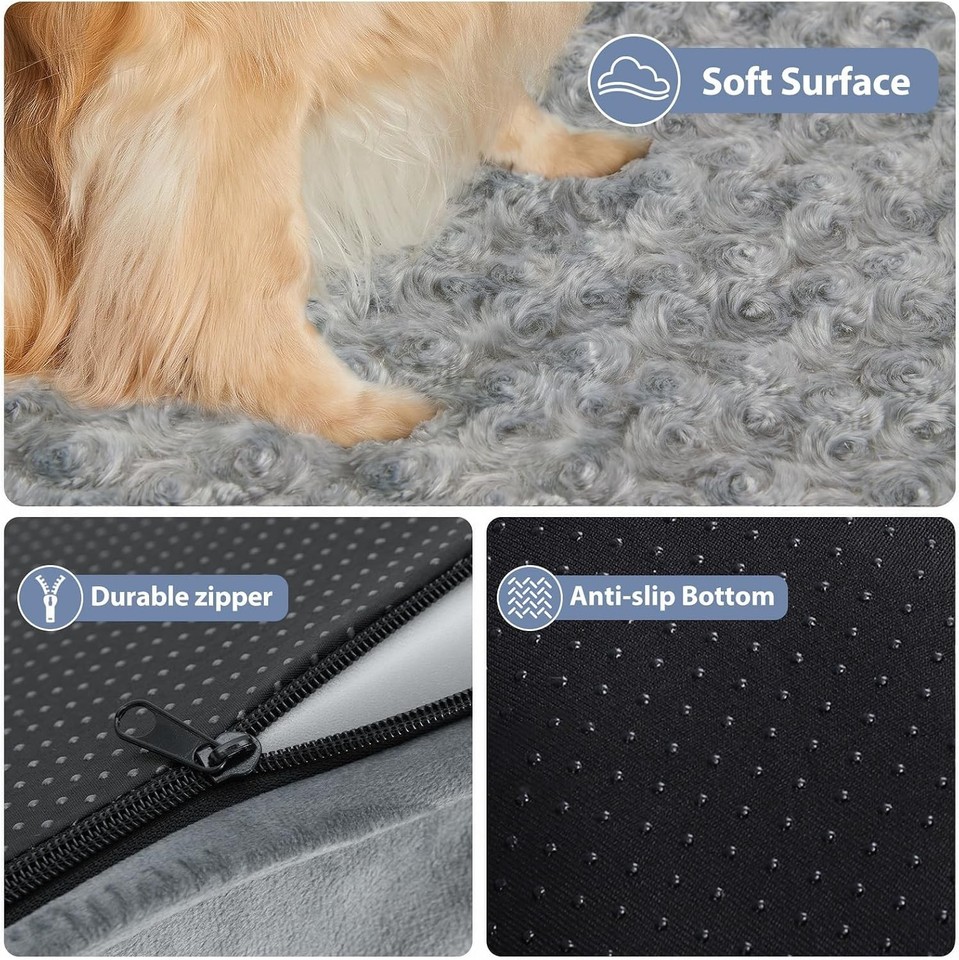 L-Shaped Orthopedic Dog Sofa Bed for Large Senior Dogs - Easy Care | eBay