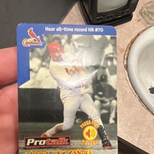 1999 Telestar ProTalk Mark McGwire St. Louis Cardinals #25-001 Hear HR #70