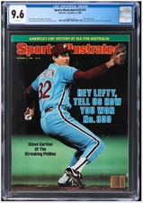 Steve Carlton PHILLIES 300Wins SPORTS ILLUSTRATED 1983 NEWSSTAND CGC 9.6 TOP POP