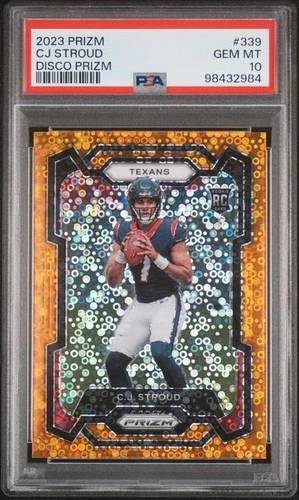 2023 Panini Prizm Orange DISCO CJ Stroud RC Rookie Card 339 PSA 10 Football C J