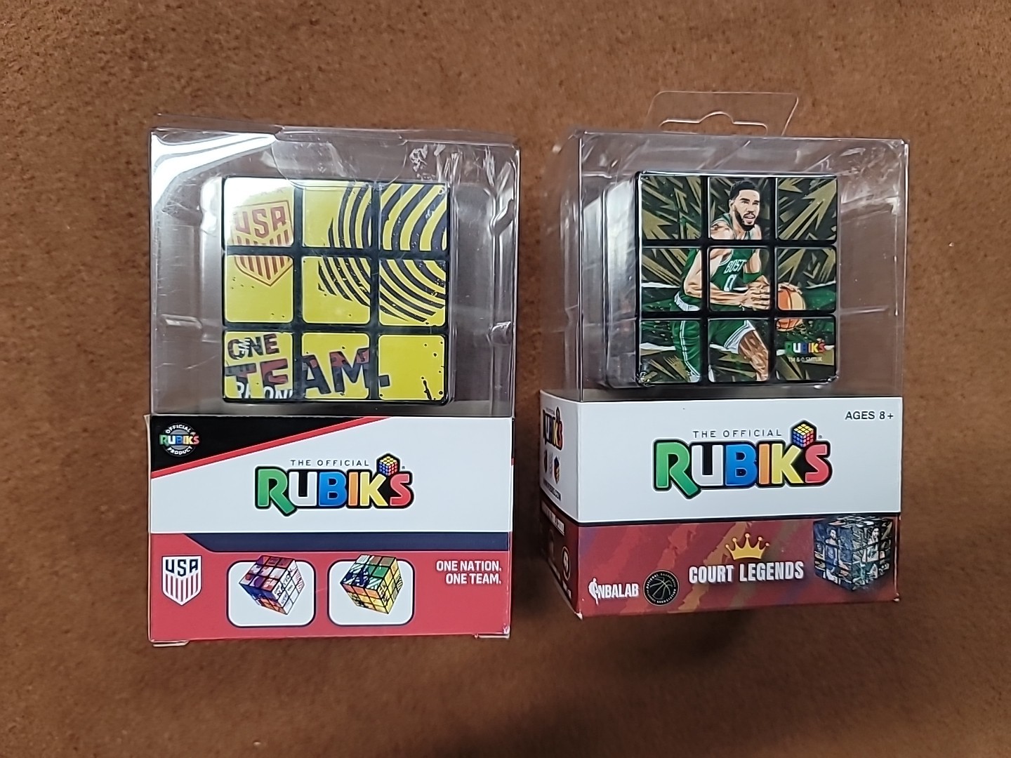 Lot of 2 Rubik's Cubes: U.S. Soccer x + Court Legends NBA (3 x 3" Cube) NEW