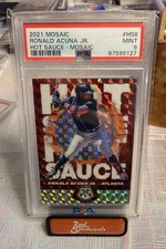 2021 Panini Mosaic - Ronald Acuña Jr. #HS6 Hot Sauce Mosaic Prizm PSA 9 Braves