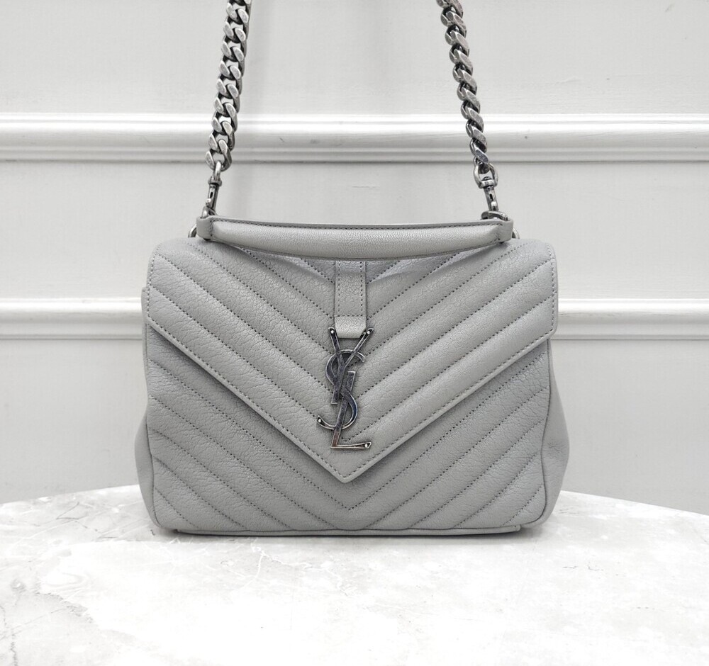 Borsa a tracolla Saint Laurent Monogram Satchel Collegiale media 77933394