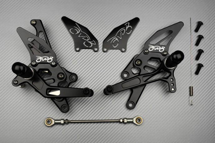 Repose-pieds arrière AVDB noir pour YAMAHA YZF R25 2025