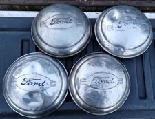 Antique Set Of 4 Ford Hubcaps 9.5 1942 Car 1946 Truck Dog Dish Hub Cap 9 12