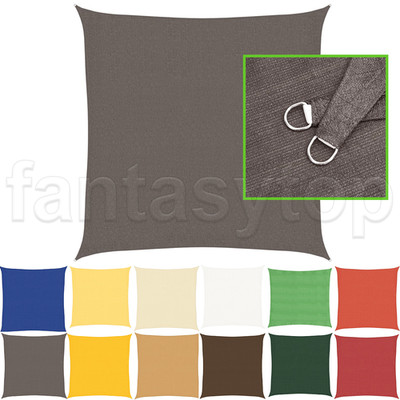 Quadratisch Sonnensegel 160g/m² HDPE Sonnenschutz Windschutz 90% UV-Schutz