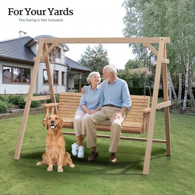 Patio Swing Wooden Swing Frame Only 5' Cedar Log Porch Swing Frame (Frame Only) Briar Hill Furniture main image 3