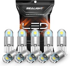 SEALIGHT 194 LED Bulb 6000K White License Plate Light Dome T10 168 2825 W5W