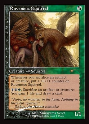 MTG RAVENOUS SQUIRREL FOIL EXC - HUNGRIGES EICHHÖRNCHEN - PROMO - MAGIC