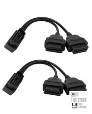 16 Pin Right Angle OBD2 Splitter Y Cable Universal 1 Male Splitter to 2 Female