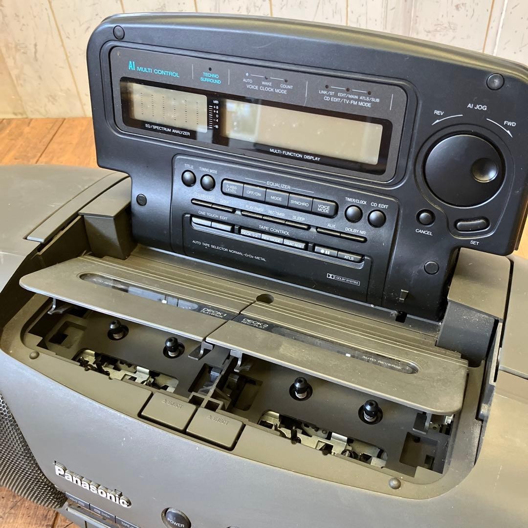 Panasonic RX-DT909 CD Radio-Cassette Cobra Top WReverse Deck JANK
