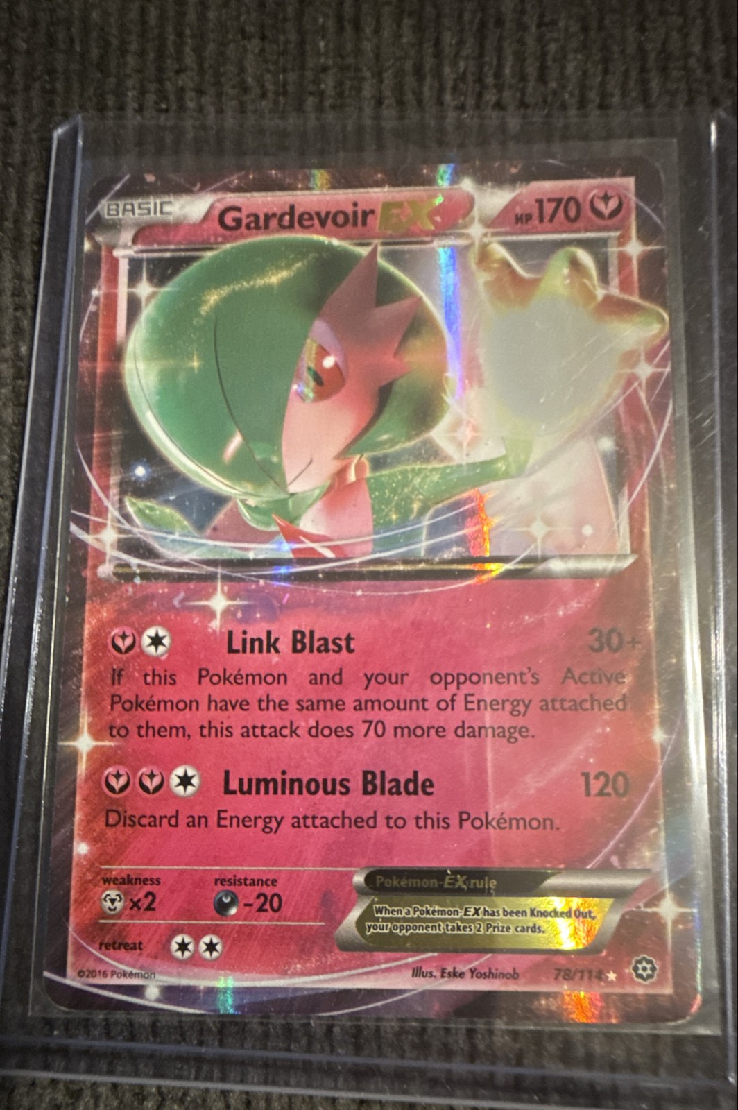 Gardevoir EX 78/114 Steam Siege Holo Pokemon Card NM