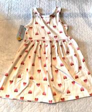 NWT Cat  Jack Girl's Knit Sleeveless Heart Dress 5T 5 Wear with Shorts New 