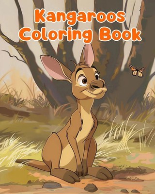 Kangaroos Coloring Book | Simple Kangaroos Coloring Pages For Kids Ages 1-3