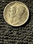 1923 Mercury Dime, Nice Luster, Has A Cud Error On The Obverse