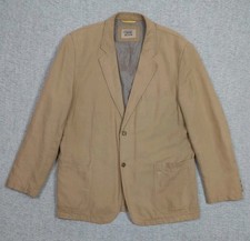 Camel Active mens linen blend blazer jacket size EU 56 UK 46 Khaki Brown 