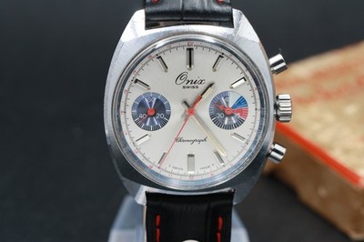 Onix Chronograph Valjoux 7733 Regatta/Jachting Dial Blau Rot Revision 2025