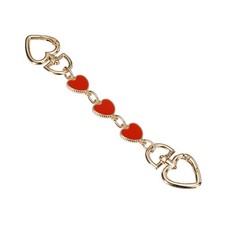 Purse Strap Extender, 6.7" Bag Replacement Strap, Chain Extension, Red Heart