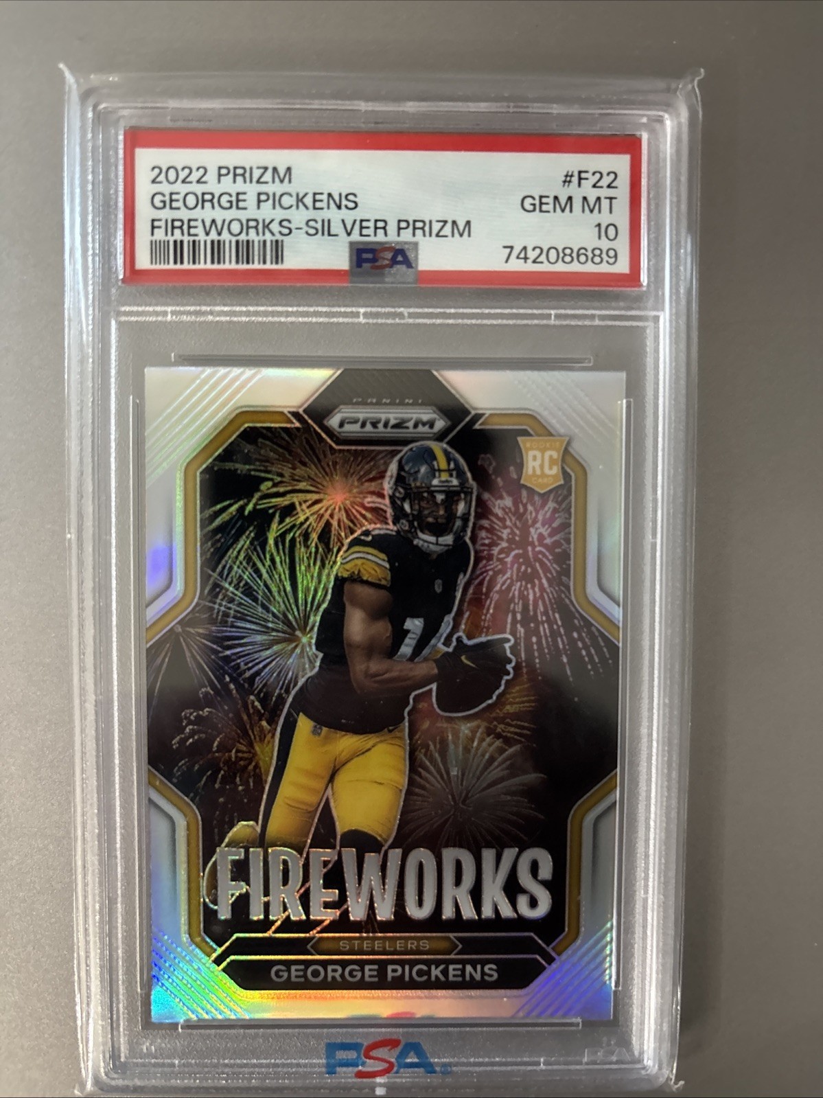 George Pickens Panini Prizm Fireworks #F22 Silver