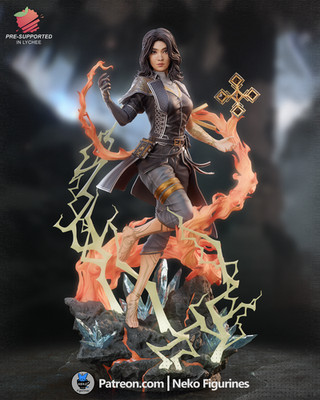 The Healing Archivist | 3D Printed Figure | Collectible | Art Piece | Painted