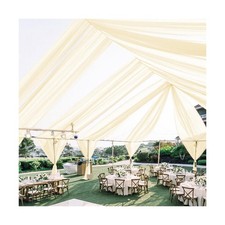 Showgeous 10 Panels Beige Ceiling Drapes for Wedding Ceiling Drapes 5ftx30ft ...