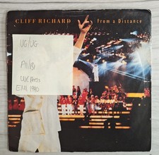 Cliff Richard From A Distance Vinyl Record 7" VG/VG EM 155 1990