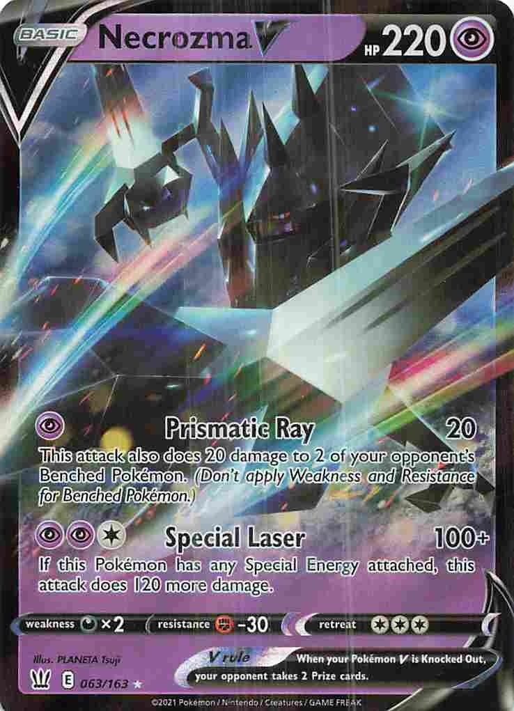 Necrozma V 063/163 Holo Rare V Battle Styles Pokemon Holo Near Mint