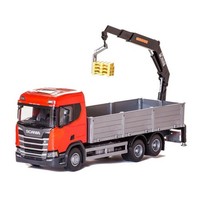 Emek - Scania Cr 500 6X4 Rot Mit Hiab Ladekran Hinten - 1/25 - EMEK50605