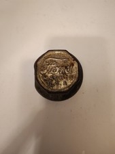 Old Brass Embossed Ford Cap Hub - Made In U S A Antique Classic Car