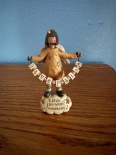Have Faith Figurine By Suzi Skoglund, Faith Can Move Mountains