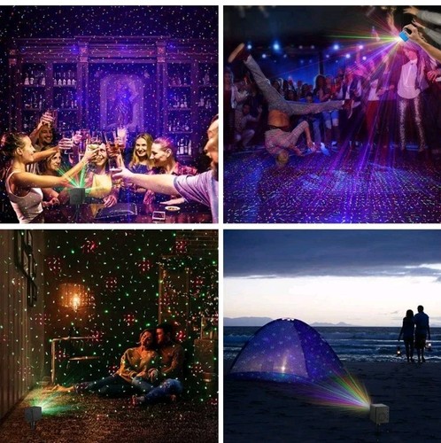 SUNY Mini Portable Cordless Laser Lights Rechargeable RGB Stars Patterns - Picture 3 of 13
