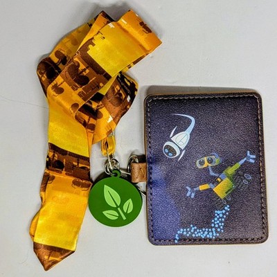 New Loungefly Disney Pixar Wall-E and Eve Space Lanyard ID Card Holder