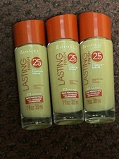 3x Rimmel Lasting Finish 25 hr Foundation with Comfort Serum 203 -true beige