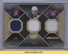 2008 UD Black 3-on-3 Jerseys Gold 1/5 Marc Staal Erik Johnson Jack #J3-CLDD 1p0