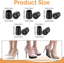 Heel Caps for High Heels, 10 Pairs Round High Heel Replacement Protectors and...