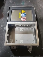 Deep Enclosure Electrical Junction Box 8" X 6" X 4" Inch Stainless Steel Used 